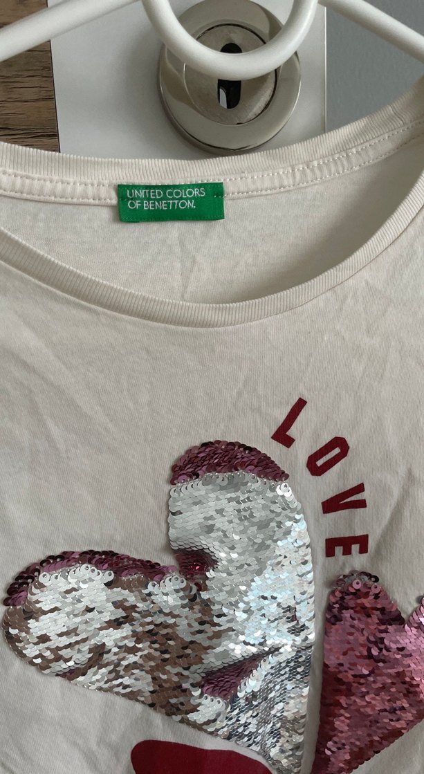 Kız Çocuk Beyaz Uzun Kollu Pamuklu Tişört - Görsel 3