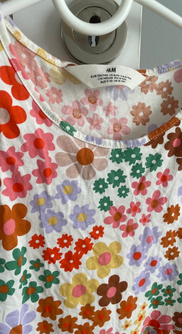 Çiçek Desenli Kolsuz Kız Elbisesi - Görsel 2