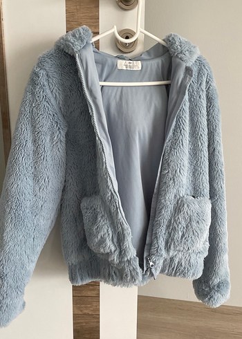 Gri Kapüşonlu Kadın Kışlık Midi Mont - Görsel 4