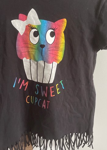 Kız Çocuk Çok Renkli Püsküllü Tişört - Görsel 3