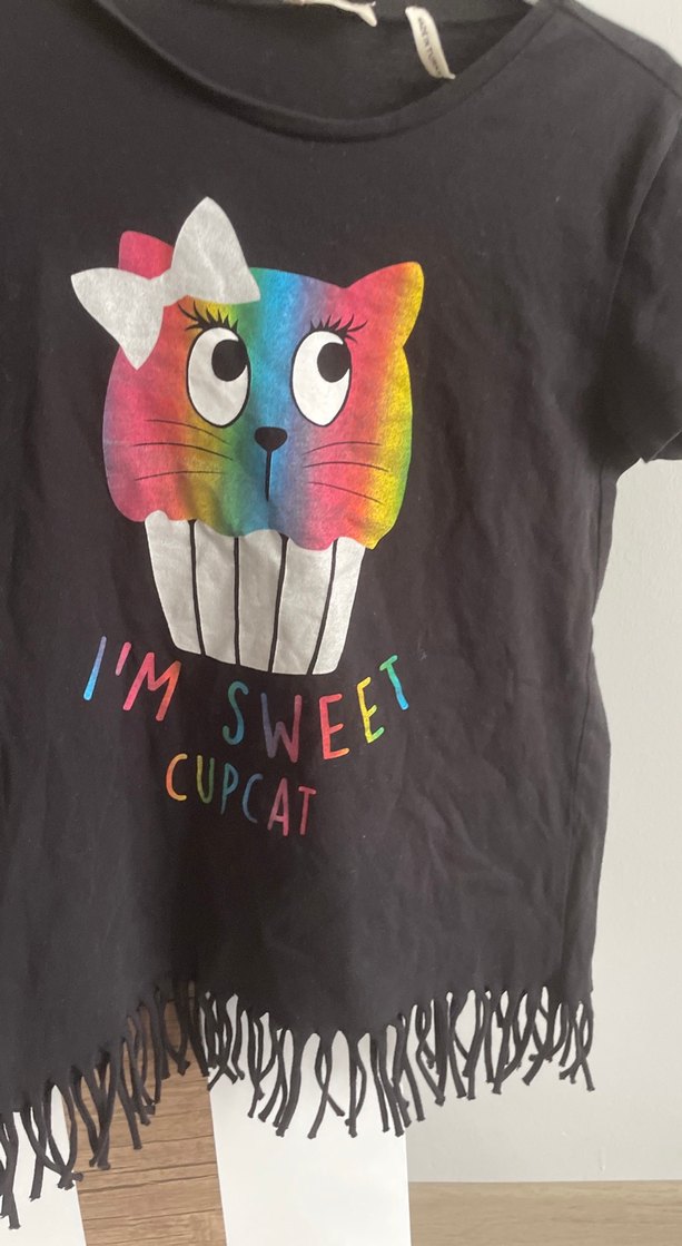 Kız Çocuk Çok Renkli Püsküllü Tişört - Görsel 3