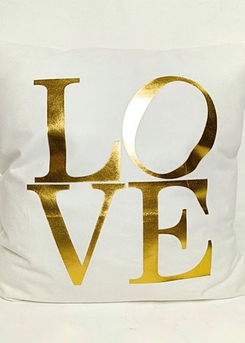 2li Altın Renkli Baskılı Dekoratif Yastık Kılıfı - Görsel 3