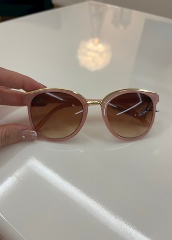 Pudra Pembe Altın Şık Güneş Gözlük  - Görsel 6