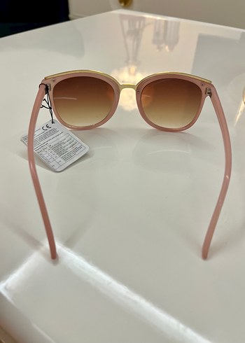 Pudra Pembe Altın Şık Güneş Gözlük  - Görsel 5