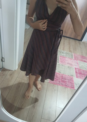 s Beden Bohem Tarz Midi Halter Elbise
