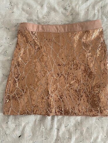 Bershka mini payetli şık etek