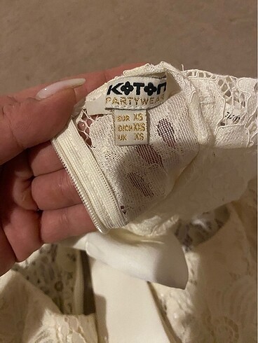 xs Beden Koton parti koleksiyonu ekru elbise