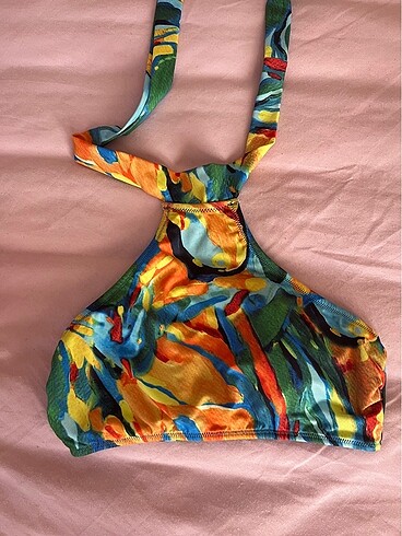 Renkli bikini üstü