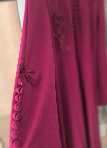 52 Beden bordo Renk Elbise