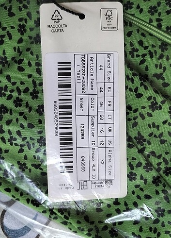 44 Beden yeşil Renk trendyol yeşil elbise