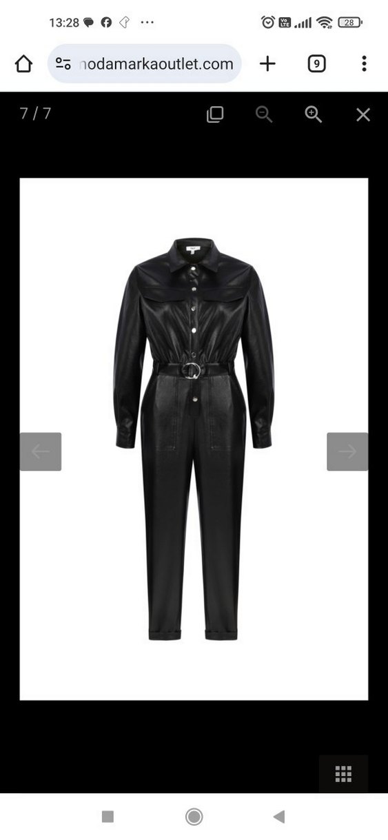 Kadın Siyah Deri Uzun Tulum - Görsel 2