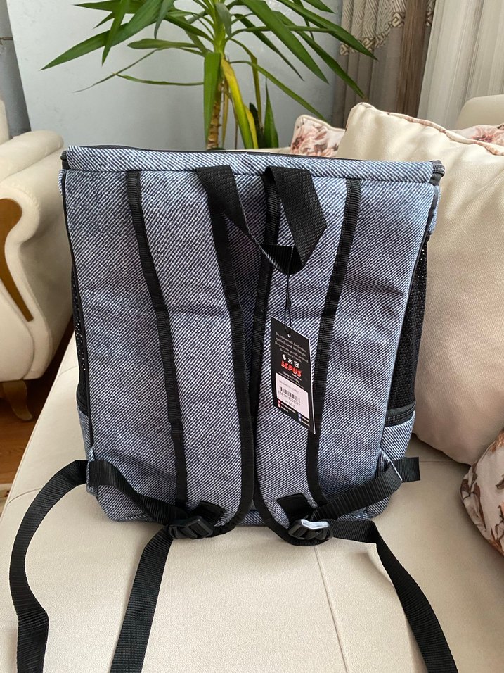 Gri Şeffaf Kapaklı Evcil Hayvan Taşıma Çantası - Görsel 4