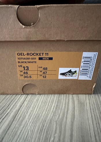 Asics Asics Gel Roket 11 voleybol Ayakkabısı 48 numara(13size)