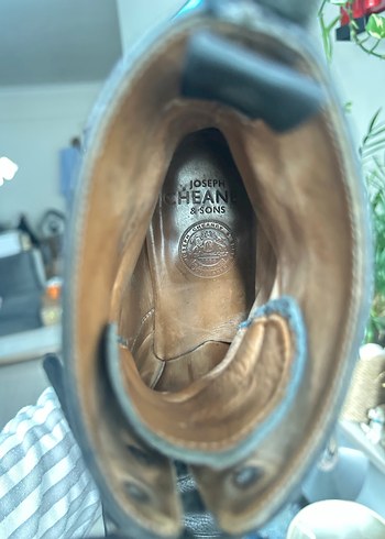 tek ebat Beden siyah Renk Joseph CHEANEY&SONS MARKA 11 size Siyah Deri Erkek Bot orijinal
