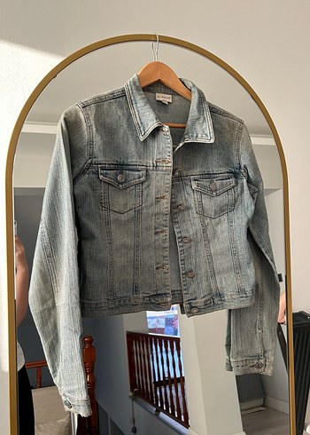 Düğmeli Kadın Denim Ceket