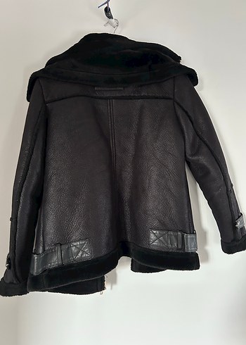 Koton Kürklü Siyah Deri Biker Ceket