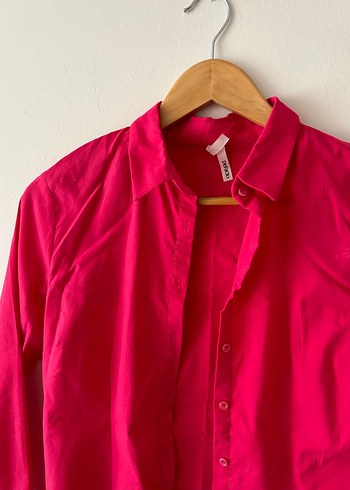 LC Waikiki Düğmeli Pembe Kadın Gömlek