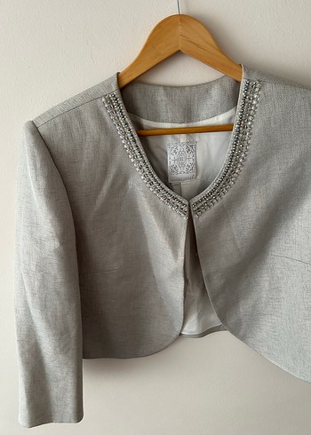 Gri Kadın Klasik Kesim blazer - Görsel 2