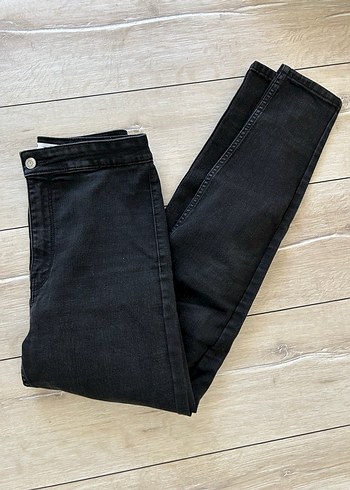 Siyah Normal Boy Kadın Denim Pantolon - Görsel 2