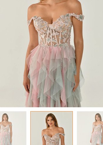 Alfabeta Uzun Abiye Elbise - Görsel 4