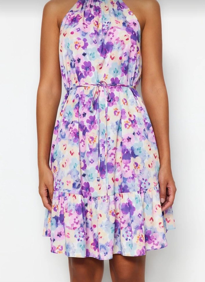 Bağcıklı Mini Elbise - Görsel 3