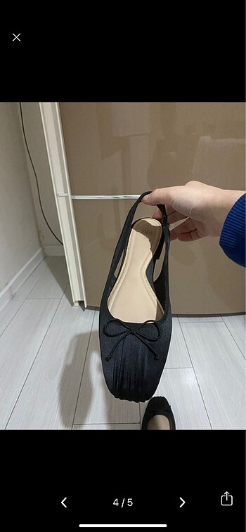 38 Beden siyah Renk Zara babet