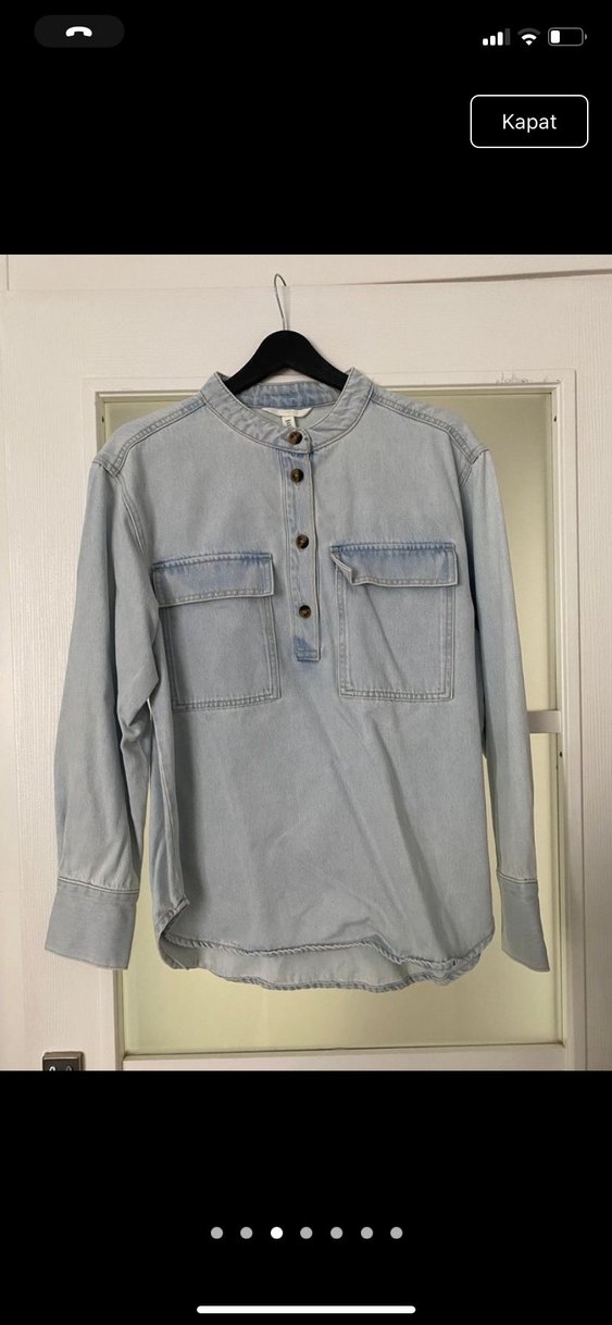 H&M kot gömlek ceket - Görsel 2