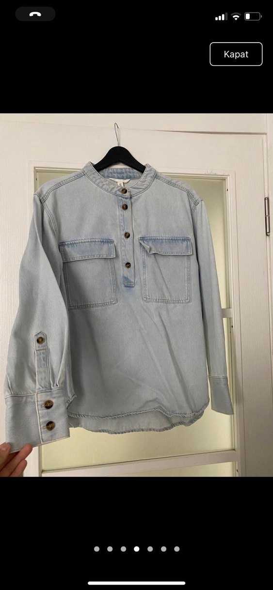 H&M kot gömlek ceket - Görsel 3