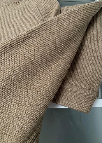 Bej Uzun Kollu Kadın Triko Boğazlı Kazak pantolon takım - Görsel 3