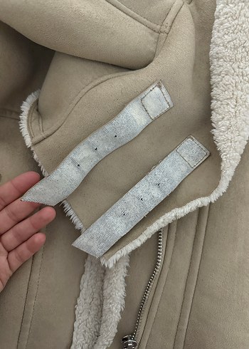 Bej Süet Kürklü Kadın Ceket - Görsel 5