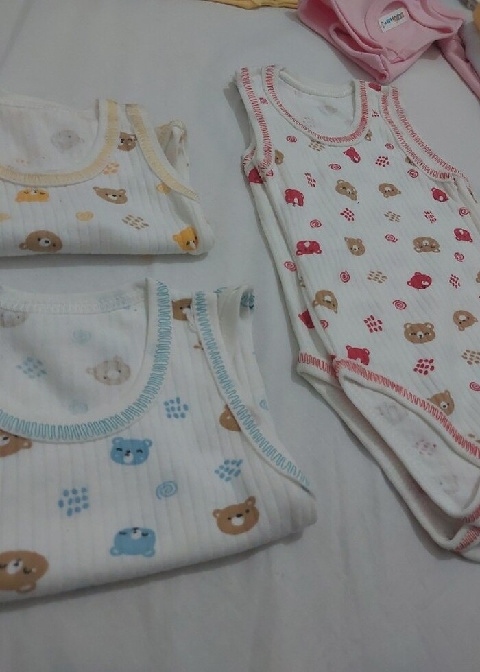 Ayıcıklı yenidogdu 0 1 sıfır kollu zıbın - Görsel 2