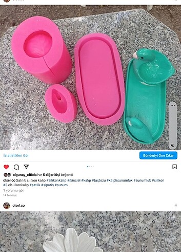 Flamingo sunumluk seti silikon kalıp