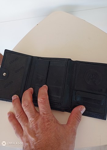 Beden Siyah Deri unisex Cüzdanı Tokalı