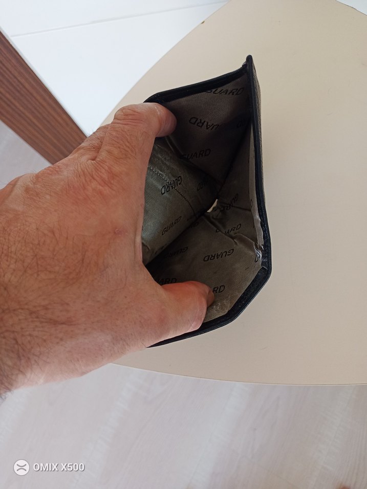 Siyah Deri unisex Cüzdanı Tokalı - Görsel 5