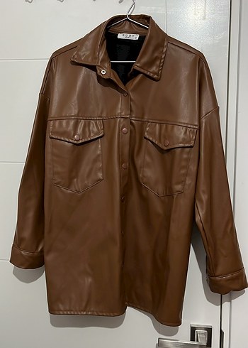 Kahverengi Deri Ceket - Görsel 2
