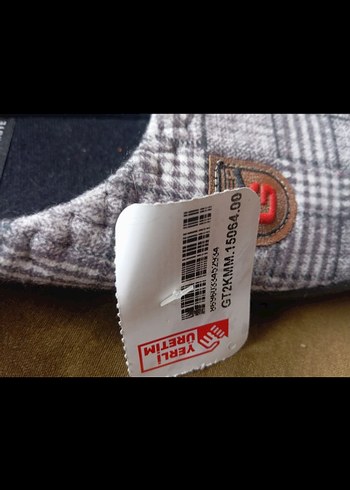 Gri Ekose Desenli Erkek Ev Terliği - Görsel 3