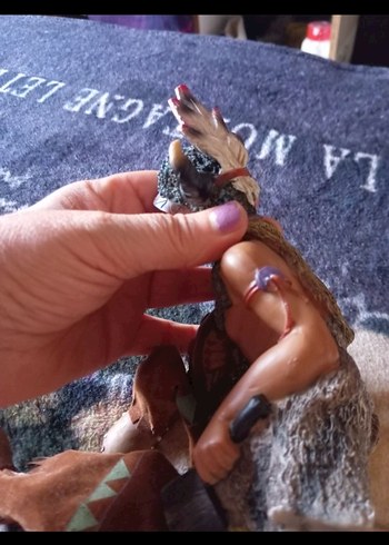 Kabile Kızılderili Figürü - Camel Renk - Görsel 6