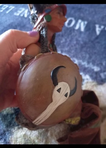 Kabile Kızılderili Figürü - Camel Renk - Görsel 3