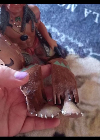 Kabile Kızılderili Figürü - Camel Renk - Görsel 2