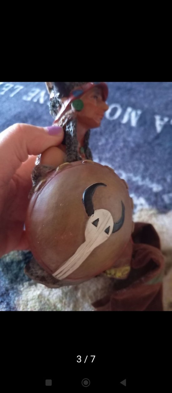 Kabile Kızılderili Figürü - Camel Renk - Görsel 3