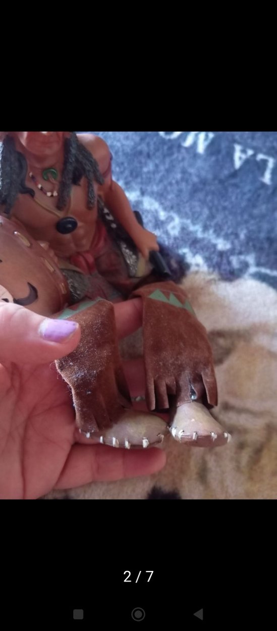 Kabile Kızılderili Figürü - Camel Renk - Görsel 2