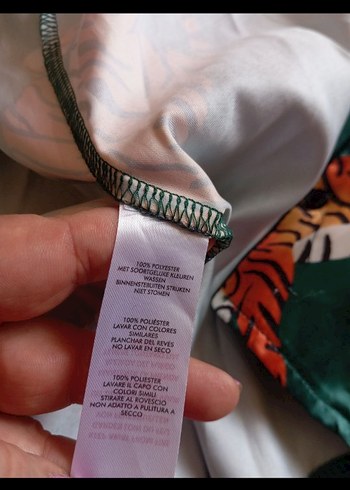 Turkuaz Kısa Kollu Mini Desenli Pijama - Görsel 5