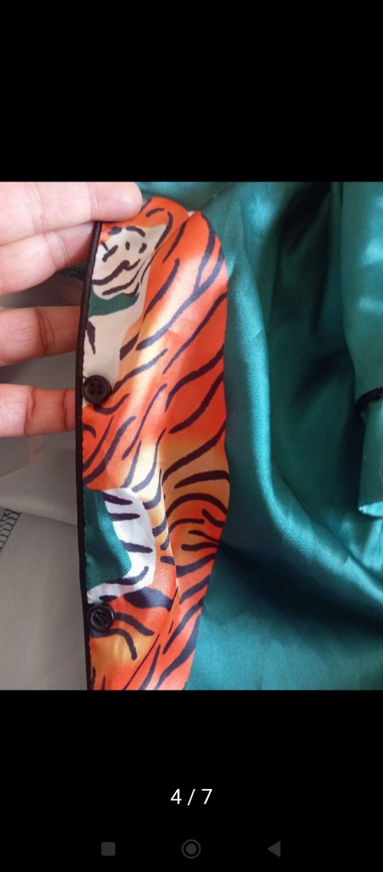 Turkuaz Kısa Kollu Mini Desenli Pijama - Görsel 4