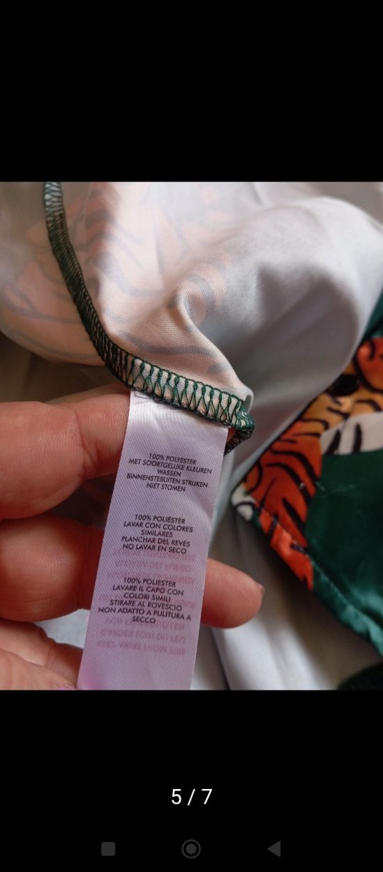 Turkuaz Kısa Kollu Mini Desenli Pijama - Görsel 5