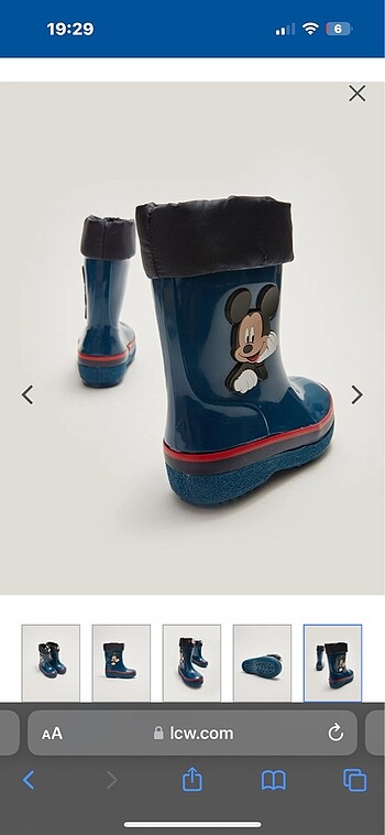27 Beden Lcw mickey mouse yağmur çizmesi