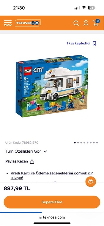 Lego city tatilci karavanı