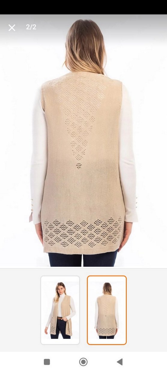 Gri Triko Kolsuz Kadın Yelek - Görsel 4