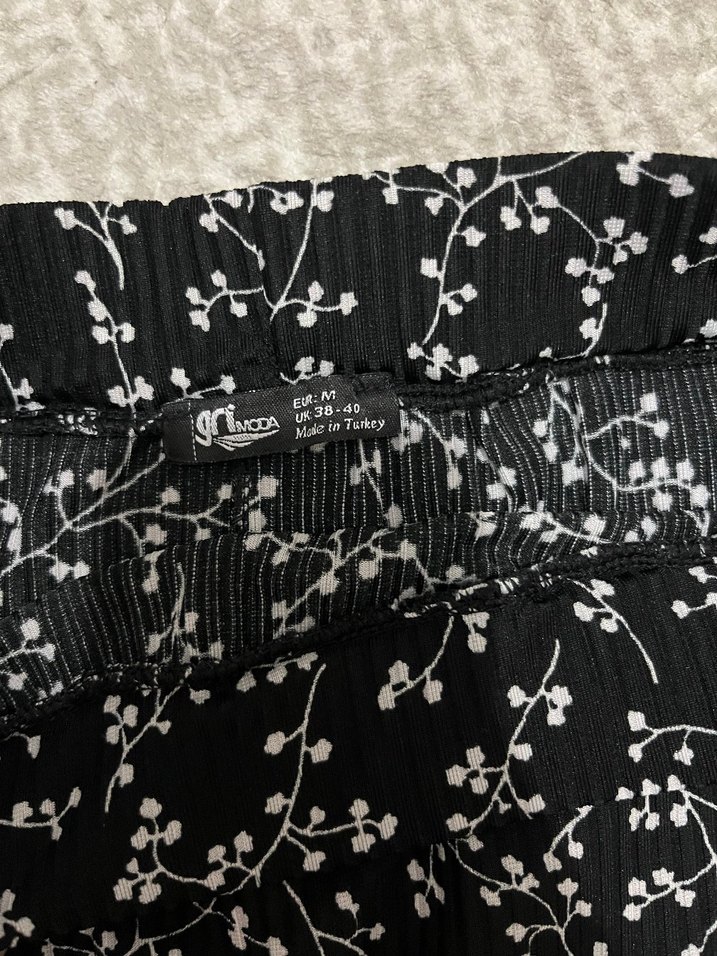 İşlemeli Siyah Uzun Midi Etek - Görsel 4