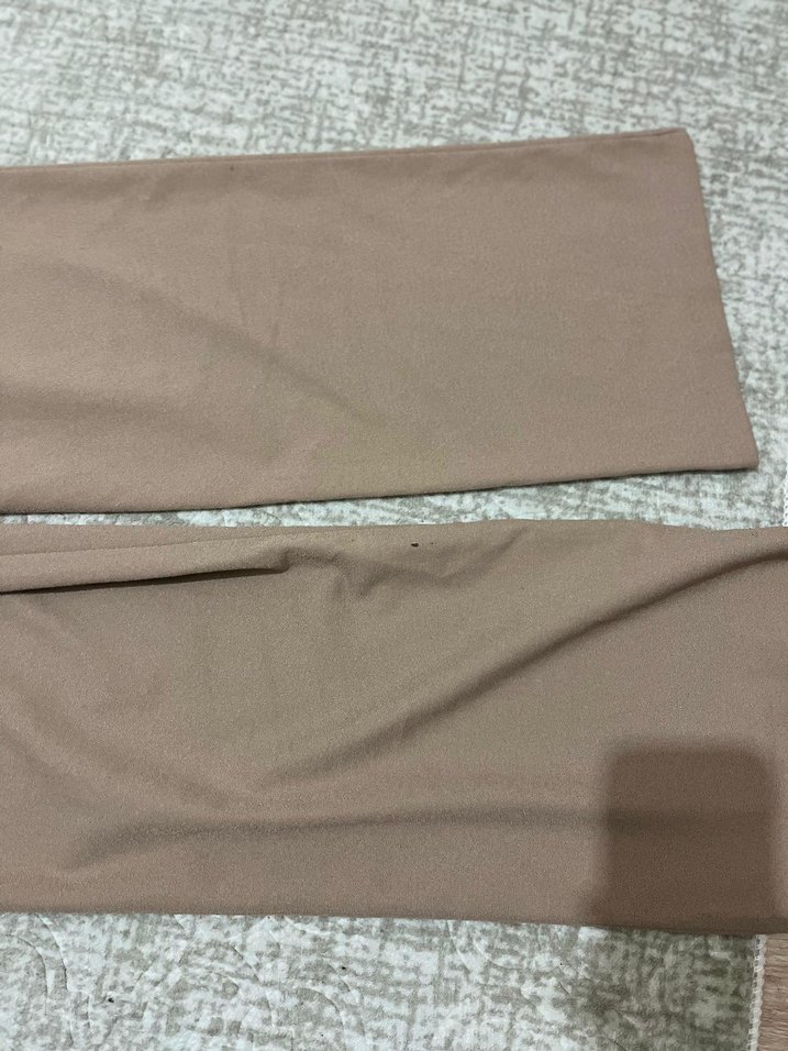 Bej Piliseli Kadın Kumaş Pantolon - Görsel 3