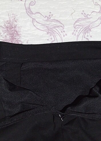 Yırtmaçlı siyah mini etek  - Görsel 6